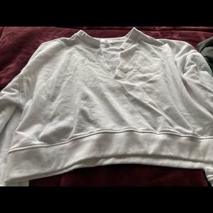 White Crop Sweater